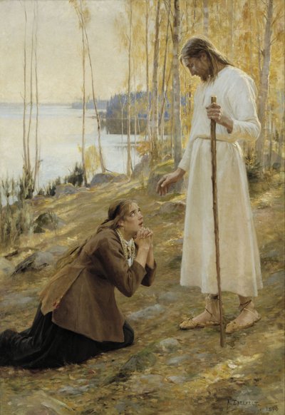 Cristo y María Magdalena, una leyenda finlandesa de Albert Gustaf Aristides Edelfelt